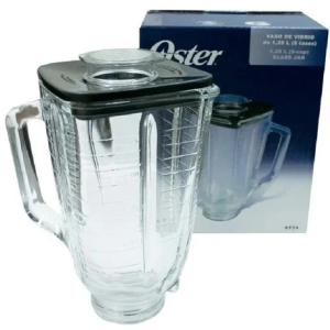 Vaso de Vidrio Cuadrado Tradicional Oster 1.25L con Tapa y Sobretapa en Caja